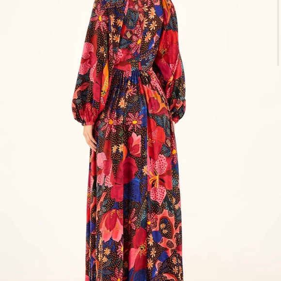 FARM Rio Multicolor Long Sleeve Maxi Dress - Picture 3 of 6